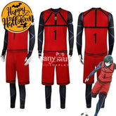 【In Stock】Anime Blue Lock Cosplay Team Red Football Jersey Costume Costumes